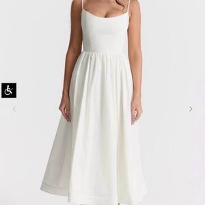 House of CB Cream Midi Dress